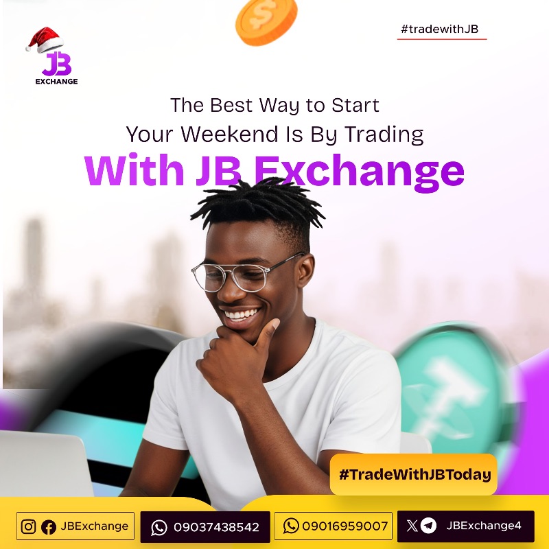Ready to make your weekend profitable? 💰 The best way to kick it off is trading with JB Exchange! Join thousands of traders and level up your game. Remember, No vendor does it better than JB Exchange 🤾🏽♀️💥🔖💜
tradewithJB